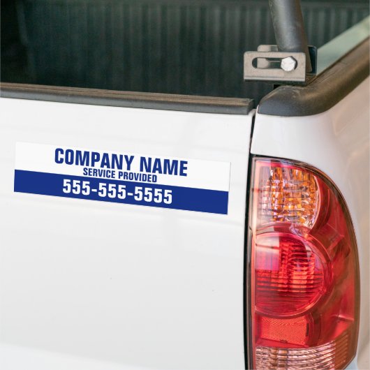 Bedrijfsnaam Service Aangepaste telefoon Bumpersticker (Op Truck)