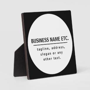 Bedrijfsnaam & Slogan/ander tekst Zwart & Wit Fotoplaat