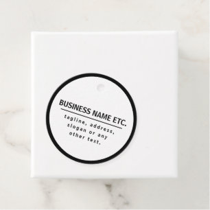 Bedrijfsnaam & Slogan/andere tekst Zwart & Wit Bedankjes Labels