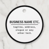 Bedrijfsnaam & Slogan/andere tekst | Zwart-wit Bedankjes Labels (Voorkant)