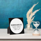 Bedrijfsnaam & Slogan/andere tekst | Zwart-wit Fotoplaat (Insitu)