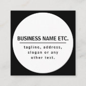Bedrijfsnaam & Slogan/andere tekst | Zwart-wit Informatiekaartje (Voorkant)