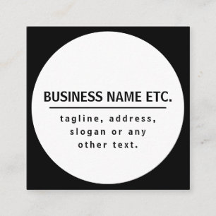 Bedrijfsnaam & Slogan/andere tekst   Zwart-wit Informatiekaartje