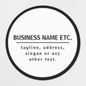 Bedrijfsnaam & Slogan/andere tekst | Zwart-wit Labels (Design 1)