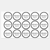 Bedrijfsnaam & Slogan/andere tekst | Zwart-wit Labels (Vel)