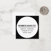 Bedrijfsnaam & Slogan/andere tekst | Zwart-wit Notitiekaartje (Voorkant / Achterkant in situ)