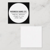 Bedrijfsnaam & Slogan/andere tekst | Zwart-wit Notitiekaartje (Voorkant / Achterkant)
