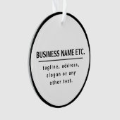 Bedrijfsnaam & Slogan/andere tekst | Zwart-wit Ornament (voorkant)