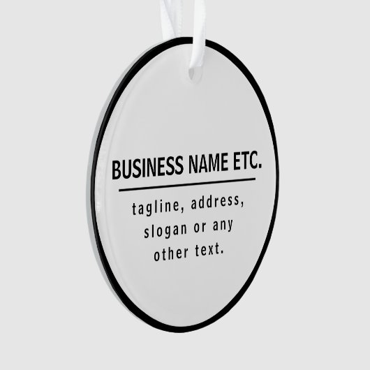 Bedrijfsnaam & Slogan/andere tekst | Zwart-wit Ornament (voorkant)