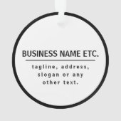 Bedrijfsnaam & Slogan/andere tekst | Zwart-wit Ornament (achterkant)