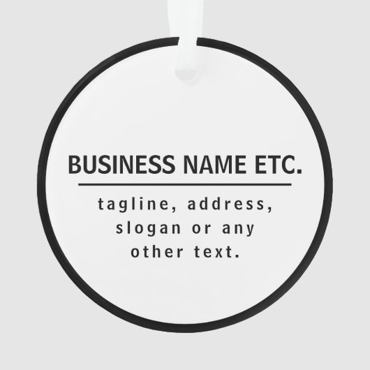 Bedrijfsnaam & Slogan/andere tekst | Zwart-wit Ornament (achterkant)