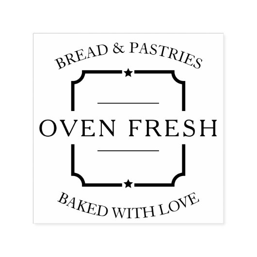  bedrijfsnaam Slogan Bakery Zelfinktende Stempel (Design)