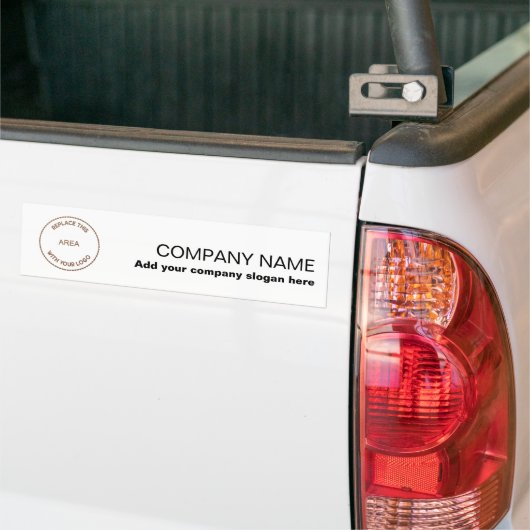 Bedrijfsnaam Slogan Bumpersticker (Op Truck)