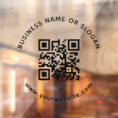 Bedrijfsnaam Slogan Professional Company QR-code Raamsticker (Vel 2)