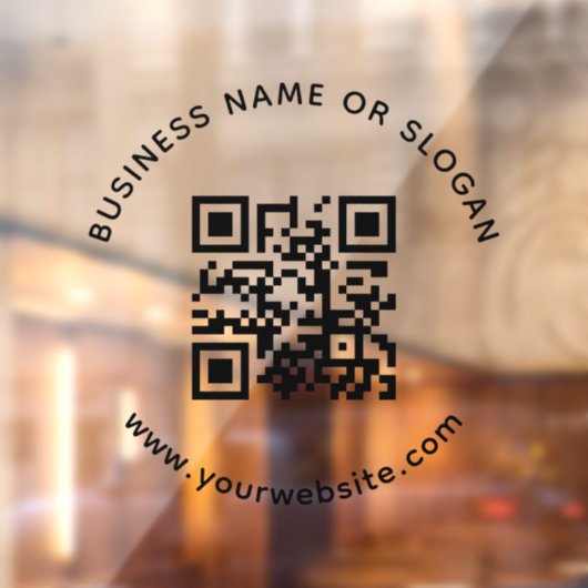 Bedrijfsnaam Slogan Professional Company QR-code Raamsticker (Vel 2)
