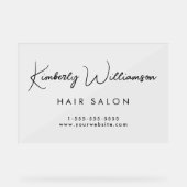 Bedrijfsnaam Stijlvol handtekeningscript Acryl Bord (Voorkant)