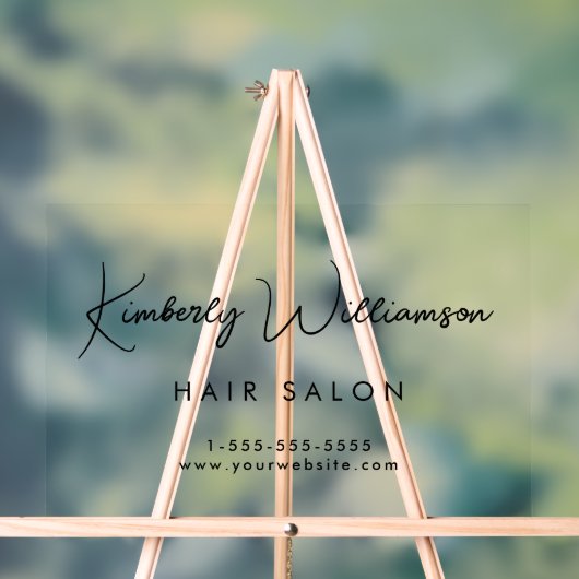 Bedrijfsnaam Stijlvol handtekeningscript Acryl Bord (Neutraal)