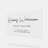 Bedrijfsnaam Stijlvol handtekeningscript Acryl Bord (Hoek)