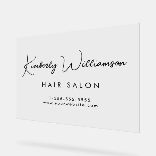 Bedrijfsnaam Stijlvol handtekeningscript Acryl Bord (Hoek)