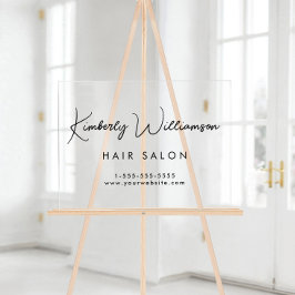 Bedrijfsnaam Stijlvol handtekeningscript Acryl Bord