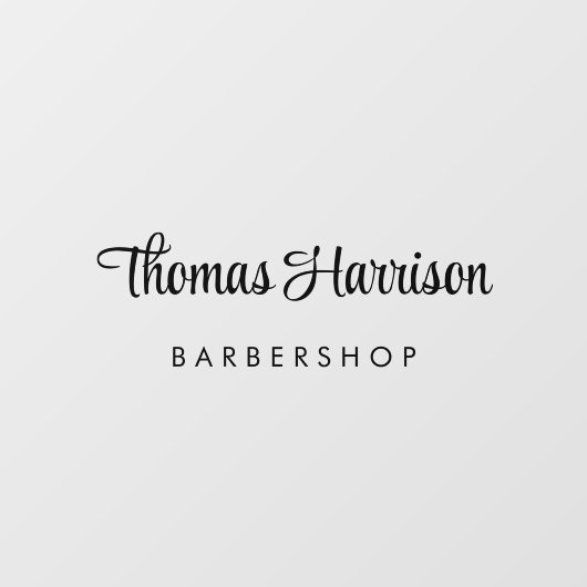 Bedrijfsnaam Stijlvol handtekeningscript Raamsticker (Vel)