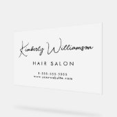 Bedrijfsnaam Stijlvolle handtekening Script Froste Acryl Bord (Hoek)