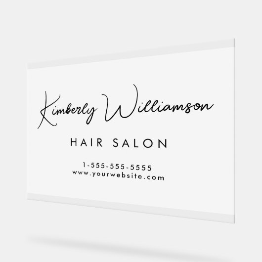 Bedrijfsnaam Stijlvolle handtekening Script Froste Acryl Bord (Hoek)