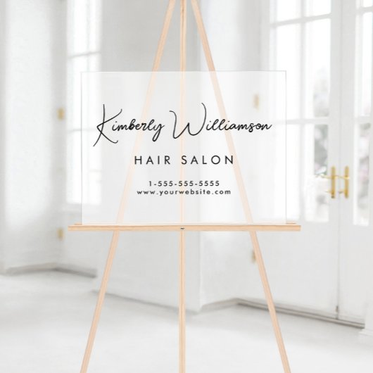 Bedrijfsnaam Stijlvolle handtekening Script Froste Acryl Bord