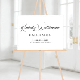 Bedrijfsnaam Stijlvolle Handtekening Script Wit Acryl Bord