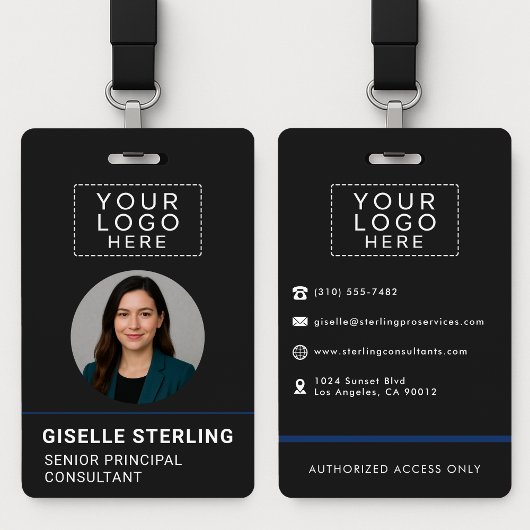 Bedrijfsnaam Tag Custom Photo ID Logo Badge