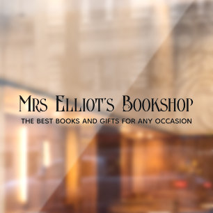 Bedrijfsnaam & Tagline Chic Simple Raamsticker