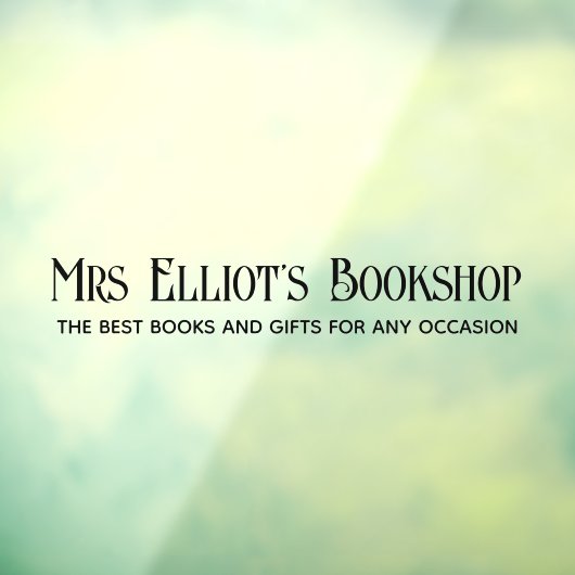 Bedrijfsnaam & Tagline Chic Simple Raamsticker (Vel 3)