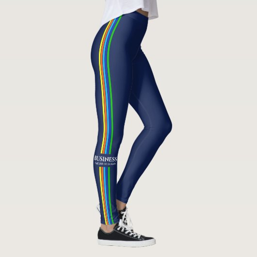 Bedrijfsnaam Tagline Moderne verticale strepen Leggings (Rechts)