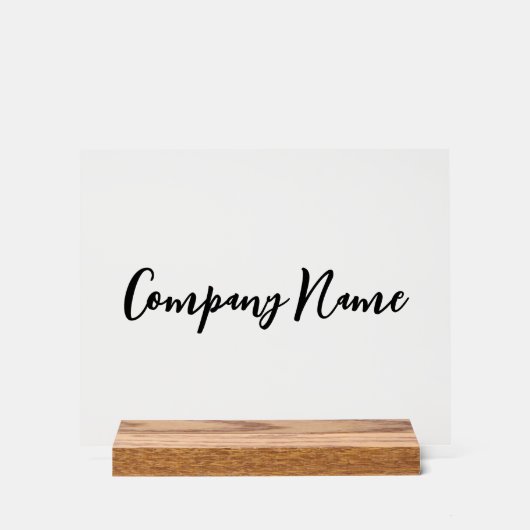 Bedrijfsnaam Tekst Sjabloon Acryl Bord (Voorkant)