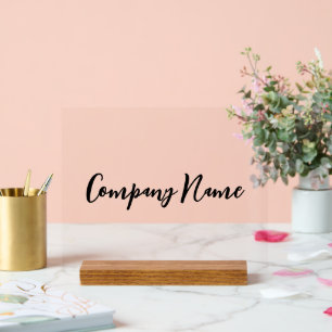 Bedrijfsnaam Tekst Sjabloon Acryl Bord