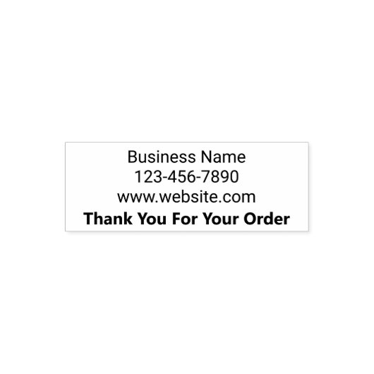 Bedrijfsnaam Telefoon Website dan u Sjabloon Zelfinktende Stempel (Design)