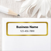 Bedrijfsnaam Telefoonnummer Goud en Wit Etiket (Insitu)