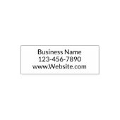 Bedrijfsnaam Telefoonnummer Website Tekst Sjabloon Zelfinktende Stempel (Design)
