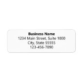 Bedrijfsnaam Telefoonnummer Wit retouradres Etiket (Voorkant)