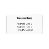 Bedrijfsnaam Telefoonnummer Wit retouradres Etiket (Voorkant)