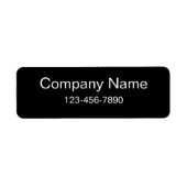 Bedrijfsnaam Telefoonnummer Zwart Label Sjabloon (Voorkant)