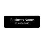 Bedrijfsnaam Telefoonnummer Zwart Product Label (Voorkant)