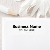 Bedrijfsnaam Telefoonnummer Zwart-wit Sjabloon Etiket (Insitu)