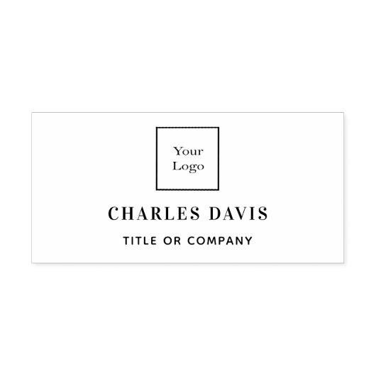 Bedrijfsnaam titel aangepaste tekst  zelfinktende stempel (Design)