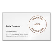 Bedrijfsnaam Uw Logo Wit Magnetisch Visitekaartje (Voorkant)