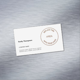 Bedrijfsnaam Uw Logo Wit Magnetisch Visitekaartje