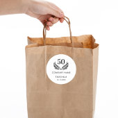 Bedrijfsnaam vastgesteld jaar ronde sticker