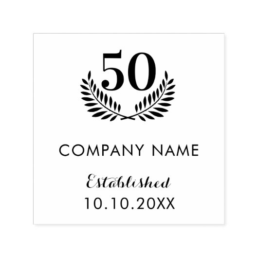 Bedrijfsnaam vastgesteld jaar zelfinktende stempel (Design)