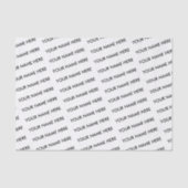 Bedrijfsnaam Verpakkend Gemarkeerd Bedrijfs Wit Tissuepapier (Voorkant)