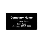 Bedrijfsnaam Vet Zwart-wit Retouradres Etiket (Voorkant)